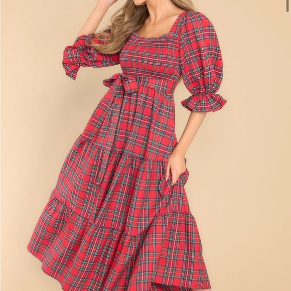 Red Dress All Is Calm Maxi Dress - Picture 2 of 3